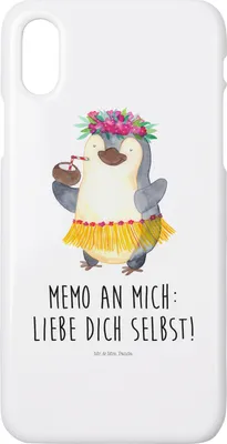 Produktbild von Mr. & Mrs. Panda Iphone 10 Handyhülle Pinguin Kokosnuss - Weiß - Geschenk, Urlaub, Handy, Hawaii, Cover, Selbstliebe, Selbstvertrauen, Hülle, X