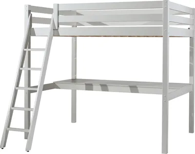 Produktbild von Hochbett Karolina 209x215x190 Kinderbett Massivholz Weiß