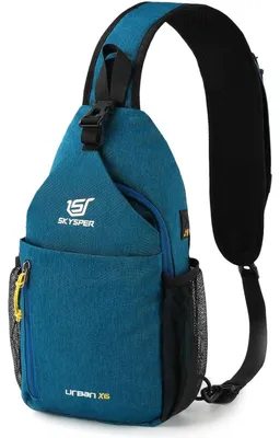 Productafbeelding van Schoudertas, borsttas, lichte sling bag, waterdicht, crossbody tas, blauw