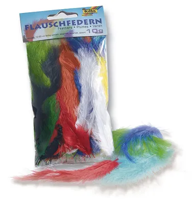 Produktbild von Folia 53019 Flauschfedern - 10 g, farbig sortiert