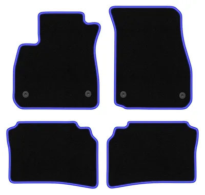 Produktbild von Fußmatten Automatten Velours Schwarz/Blau für Opel Insignia B 2017- Set 4-tlg
