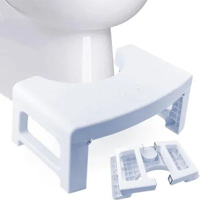 Imagen del producto de Silla de baño para adultos y personas mayores, antideslizante, con espacio para artículos de higiene personal y portátil