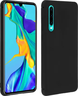 Produktbild von Avizar, Silikonhülle matte Gelhülle, anti-fingerabdruck für Huawei P30, Schwarz
