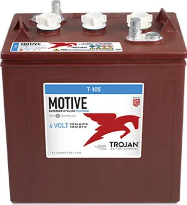 Produktbild von Trojan T-105 6V 225Ah EAPT Deep Cycle Traktionsbatterie EAPT-Anschluss