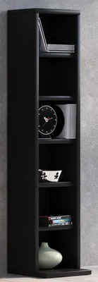 Produktbild von VCM Holzregal stehend | platzsparender CD Schrank für 102 CDs oder 36 DVDs | Maße: H. 92 x B. 21 x T. 20 cm | Elegantes DVD Regal stehend | Blu-Ray Regal | CD Regal - Elementa