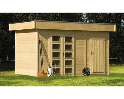 Obrázek produktu pro Dřevěný zahradní domek SKAN HOLZ Venlo 3 přírodní 380 x 250 cm vč. místnosti na nářadí