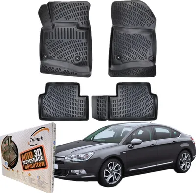 Produktbild von Trimak Autofußmatten kompatibel mit Citroen C5 2.Gen. (2008-2018) Auto Gummimatten