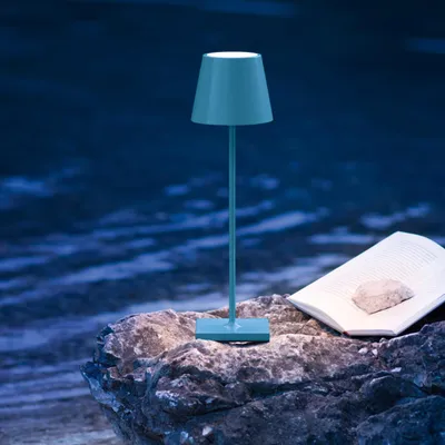 Produktbild von SIGOR LED Akku-Tischleuchte "NUINDIE 380" Easy-Connect INDOOR & OUTDOOR 2,2W 827 (Warmton-extra) Blau