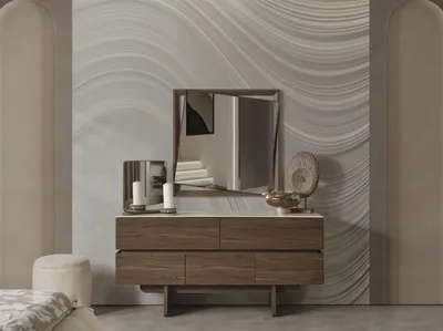 Produktbild von Luxus modern Sideboard Spiegel Schlafzimmer Einrichtung Möbel Holzmöbel