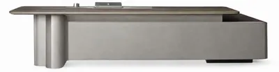 Immagine prodotto di Scrivania da ufficio elegante, con piano in legno e finitura color taupe
