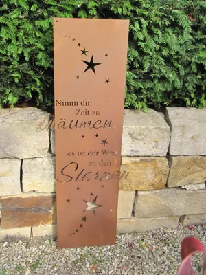 Produktbild von Edelrost Gedichttafel "Weg zu den Sternen"