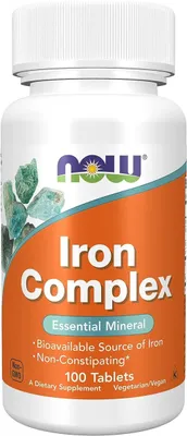 Produktbild von Now Foods Iron Complex Eisen-Komplex -100 Tabletten