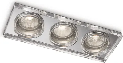 Produktbild von Philips myLiving 595631116, Einbaustrahler, GU10, 3 Glühbirne(n), Halogen, 2800 K, Chrom