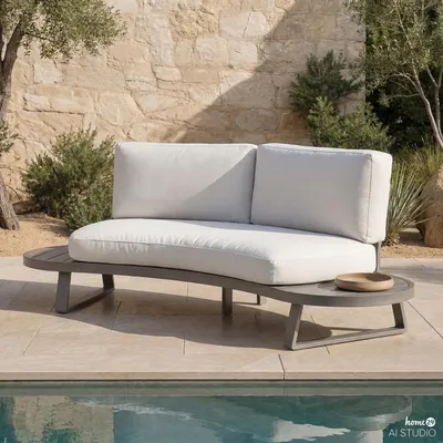 Produktbild von home24 Loungesofa - Aluminium / Polyester - Grau