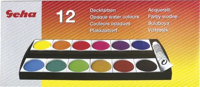 Produktbild von Geha Deckfarbkasten F250/12 12 Farben