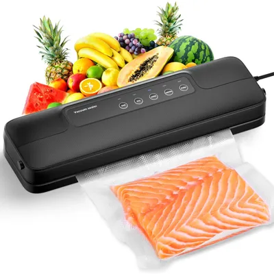 5-in-1 Vakuumiergerät mit 10 Beuteln, Sous Vide, Schwarz
