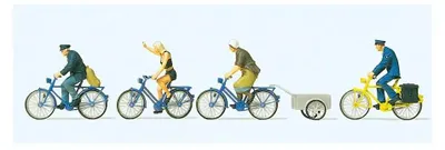 Produktbild von Preiser 10507 H0-Radfahrer, Fahrradanhänger