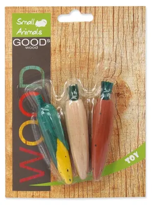 Image de Jouet pour rongeur Petits animaux Légumes à mâcher 3 pcs