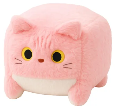 Produktbild von Plüsch Maskottchen Kuscheltier Katzenwürfel Rosa 18cm