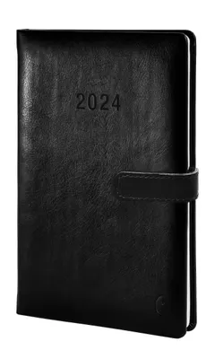 Produktbild von CHRONOPLAN 50804 Chronobook Wochenplan - A5, 1 Woche / 2 Seiten, Hardcover, Kunstleder, schwarz