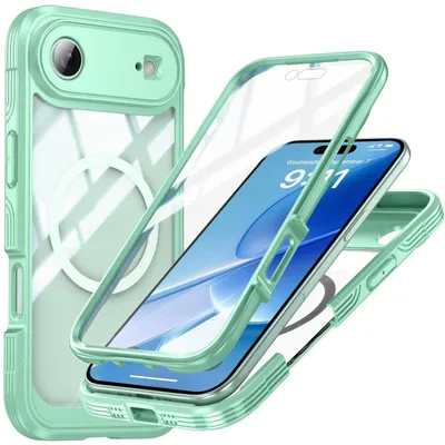 Image de Pour Apple iPhone 17 Air MagSafe Magnetic 360 Full Body Hybrid Case Bumper Vert