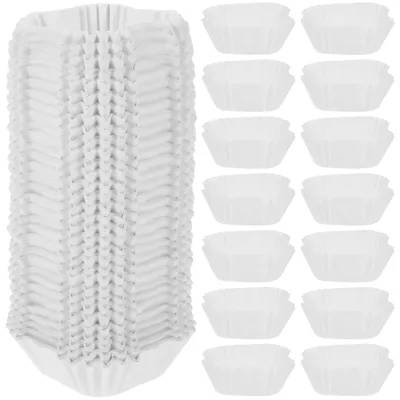 1000 Muffinförmchen, Cupcake-Förmchen, Backpapier, quadratisch, weiß