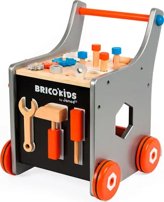 Produktbild von Janod Brico'kids - Magnetischer DIY Trolley für Kinder - Holzspielzeug