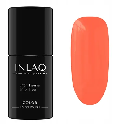 Zdjęcie produktu dla INLAQ Lakier Hybrydowy Outrageous Orange 6ml HEMA Free