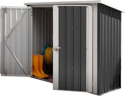 Produktbild von HOME DELUXE - Geräteschuppen BOHIO - Größe: XXS - Maße 147 x 86 x 134 cm, Raumfläche 1 m², inkl. Fundament I Gerätehaus Gartenschuppen Gartenschrank