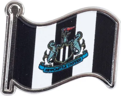 Obrázok produktu pre Newcastle United FC - Vlajka - odznak - kov, zliatina TA13283 (jedna veľkosť) (čierna/biela)