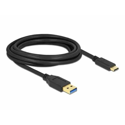 Produktbild von DeLOCK SuperSpeed USB (USB 3.2 Gen 2) Kabel Typ-A zu USB Type-C 3 m, 3 m, USB A, USB C, USB 3.2 Gen 1 (3.1 Gen 1), 5 Gbit/s, Schwarz