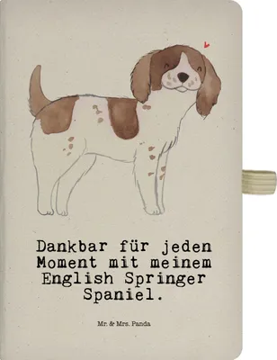 Produktbild von Mr. & Mrs. Panda Tagebuch English Springer Spaniel Moment - Transparent - Geschenk, Kladde, Reisetagebuch, Journal, notizbuch, A5