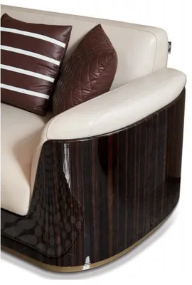 Immagine prodotto di Divano 3 posti Beige Design Moderno Divani in Pelle Nuovi Mobili Creativi Lusso