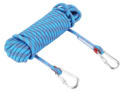 Produktbild von Solidchoice – 12 mm Kletterseil mit 2 Karabinhaken, geeignet für Notfallsituationen