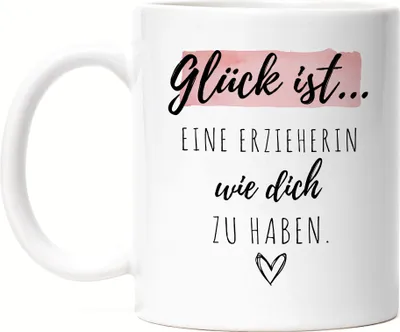 Produktbild von Glück Ist Eine Erzieherin Wie Dich Zu Haben Tasse Geschenk Danke Sagen Kindergarten