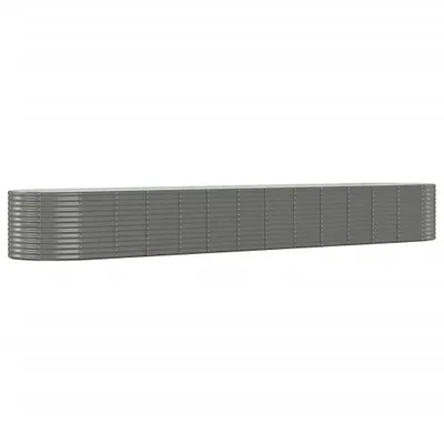 Zdjęcie produktu dla vidaXL Podwyższone łóżko szare 554x100x68 cm Stal malowana proszkowo