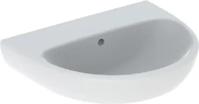 Produktbild von Geberit Selnova - Handwaschbecken 550x550 mm, ohne Hahnloch, mit Überlauf, Weiß 500.304.01.7