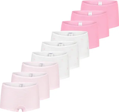 Produktbild von Schiesser 9er Pack Kids Girls 95/5 Organic Baumwolle Short Slip Extra bequemer Softbund - ohne Zwicken und Kneifen, Komfortabler Beinausschnitt, Elastische Single-Jersey-Qualität