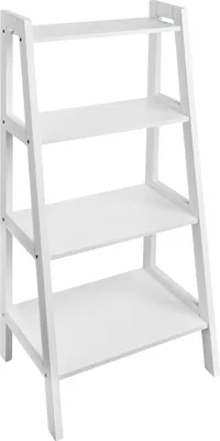 Produktbild von 1PLUS 'Rauma' Badregal Standregal Küchenregal mit 3 Ablageböden aus Holz, weiß