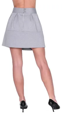 Produktbild von Damen Eleganter Rock Minirock; Grau/M/38