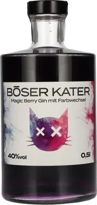 Produktbild von BÖSER KATER Magic Berry Gin 40% Vol. 0,5l
