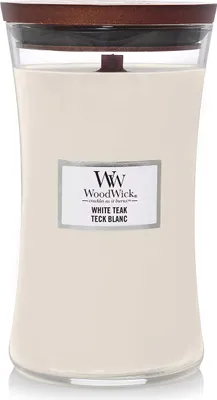 Image de WoodWick - Vase Teck Blanc (Teck Blanc) - Bougie parfumée 609.5g