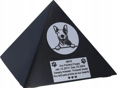 Produktbild von Urne Für Einen Hund Jeder Rasse Bullterrier Urne Für Hundeasche Pyramide
