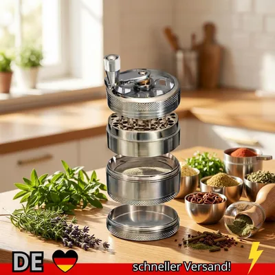Produktbild von Nussmühle Gewürzmühle für Muskat Ingwer Pfeffer Salz