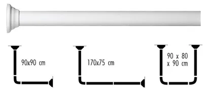Produktbild von Duschvorhangstange Decor Universal Weiß