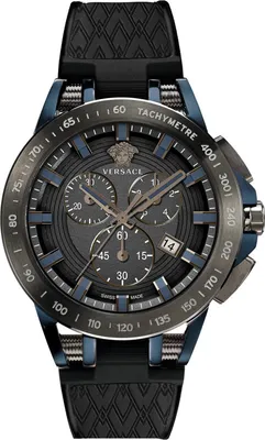 A close-up studio shot of a men's chronograph watch.