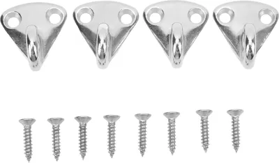 Produktbild von 4 Stück Fenderhaken, Edelstahl-Marinering mit 8 Schrauben zum Binden von Seilen und zum Aufhängen von Kleidung