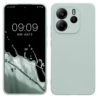 Produktbild von kwmobile Handyhülle für Xiaomi Redmi Note 14 4G (Nicht für 5G) Hülle - weiches Handy Silikon Case - Schutzhülle Cover - Cool Mint