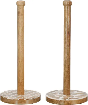 Immagine prodotto di Gilde Küchenrollenhalter, "Taverno", Mangoholz, naturfarben, H. 37 cm, D. 15 cm 55865 4063387558652 2 Stück (2-fach sortiert)