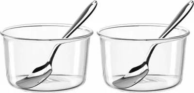 Immagine prodotto di Leonardo Schalen Löffel Set VETRO, 4-tlg., Dessertschale, Eisschale, Schale, 270 ml, 025369